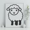 Beautiful Sheep Template In SVG For Free Download