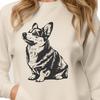 Sitting Corgi DXF - Design For Commercial Use