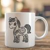 Outlines of a beautiful horse in vector style An isolated graphic representation of a horse's full body in outline style.