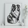 Sitting Shetland Sheepdog SVG