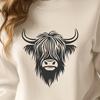 Unique Highland Cow In DXF Free Commercial Use Download