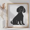 Artistic Sitting Poodle Printable Image