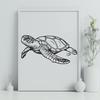 Artistic Sea Turtle Template In SVG For Free Download