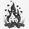 Creative Camp Fire In DXF Format - Free Download