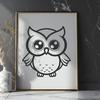 Stunning Owl - Laser Cutter PNG