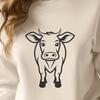 Cow Drawing In SVG, PNG, PDF And DXF Formats