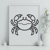 Free Unique Crab Printable Artwork DXF - Commercial Use