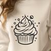 Cupcake Stencil In PNG & SVG - Free Digital Download