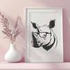 Rhino Vector Illustration In PNG & SVG - Free Digital Download