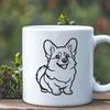 Unique Sitting Corgi In DXF - Commercial Use