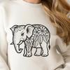 Ornate Elephant In SVG & PNG