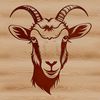 An illustration of a goat, suitable for use in digital designs.