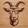 Free SVG Farm Animal Illustration A digital illustration of a goat, suitable for use in vector graphics and cutting machine designs.