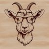 A digital illustration of a goat, suitable for use in various design projects.
