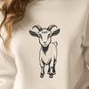 SVG Goat Clip Art A high-quality graphic illustration of a goat for vector design projects.