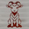 Intricate Goat Vector Art A realistic illustration of a goat with intricate details, suitable for vector art and commercial or personal projects.