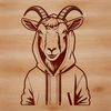 SVG Illustration of a Goat A vector illustration of a goat in a simple design style.