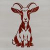 A high-resolution graphic illustration of a goat, suitable for commercial and personal projects requiring a vector format.