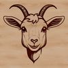 A simple illustration of a goat in vector format.