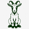 Cute Farm Animal Vector Design A vector illustration of a goat, suitable for digital design and print.