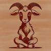 Cute Goat Vector Design An illustration of a goat, a common farm animal, depicted in a simple vector style.