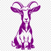 Stylized Goat Illustration for Vector Designs A stylized illustration of a goat, suitable for vector art designs and crafts.