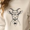 SVG Farm Animal Design with Glasses An illustration of a farm animal wearing glasses in vector format.
