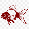 Free Vector Fish Graphics A colorful goldfish swimming in water, suitable for clip art and vector design.