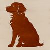 Golden Delight Illustration A golden-brown dog breed sitting on a background, suitable for illustration purposes.