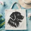 Golden Retriever Portrait Vector Art A high-resolution vector image of a Golden Retriever breed dog's portrait.