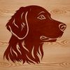 Detailed Canine Portrait Vector Art A golden-brown canine head illustration with detailed features, suitable for digital crafting and editing.