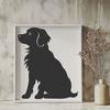 Creative Sitting Golden Retriever Illustration