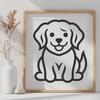 Artistic Golden Retriever - DXF Format