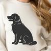 Sitting Golden Retriever - PNG