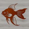 Colorful Fish Swimming Vector Graphic A cartoon goldfish swimming in water, designed as a vector graphic.