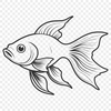 Colorful Goldfish SVG Graphic A digital illustration of a goldfish, created as a vector art file.