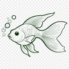 Colorful Goldfish SVG Illustration A digital illustration of a goldfish in vector format.