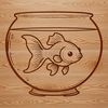 Vibrant Pet Fish Illustration An illustration of a domesticated goldfish in a water environment.