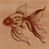 Simple Vector Fish Illustration Illustration of a goldfish in simple vector design, ideal for digital and craft projects.