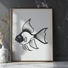 Goldfish Illustration Vector Graphics A graphic design element featuring a stylized goldfish as vector art.