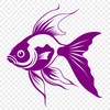 Delicate Goldfish Illustration Illustrated goldfish graphic for vector design and crafting projects.