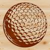 Beautiful Golf Illustration on Green Background A high-quality illustration of a golf club and ball on a green grass background.