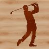 Simple Golf Illustration in Vector Style Golf club and ball illustration in a simple line style.