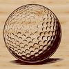 Golf Ball Illustration Vector Graphic A detailed illustration of a golf ball sitting on a tee, designed as a vector graphic.