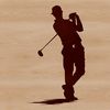 Golf silhouette illustration in vector format for digital designs.