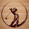Simple Golf SVG Design A detailed illustration of a golf club set against a simple background.