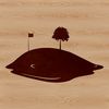 Golf Ball Illustration on a Green Grass Background Vector illustration of a golf ball on a green grassy course.