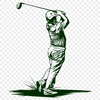 Unique Golfer Printable Artwork PNG - Free Download