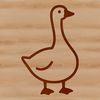 An illustration of a goose with clean lines and simple details, suitable for cutting machine designs.