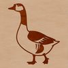 A simple vector illustration of a goose in silhouette, suitable for cutting machines like Cricut or laser cutters.